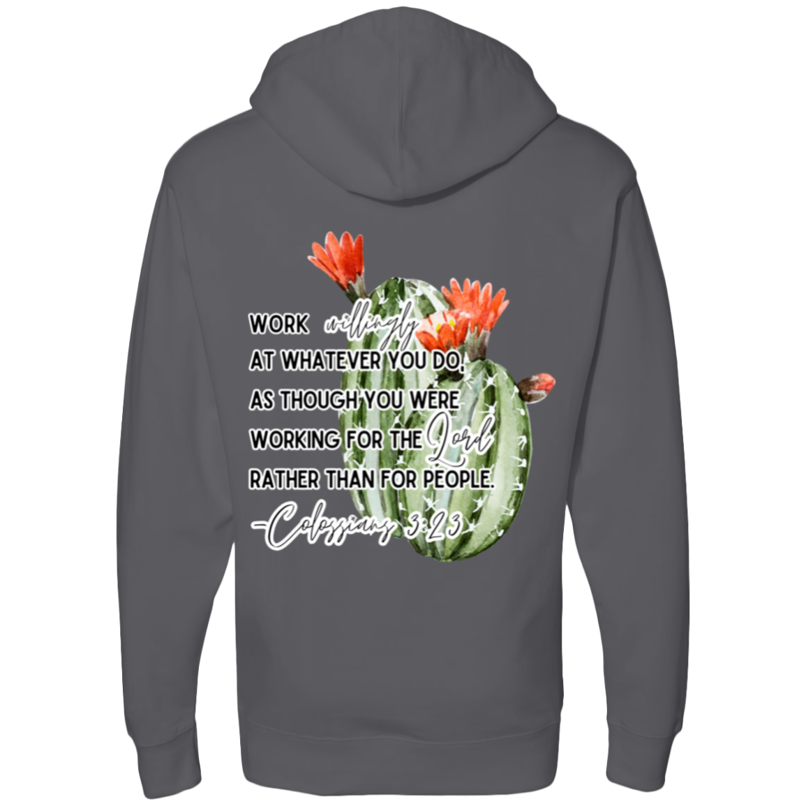 Colossians 3:23 red Midweight Hooded Sweatshirt