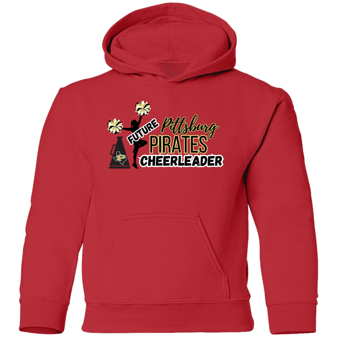 Future Pitt Pirate Cheerleader Youth Pullover Hoodie