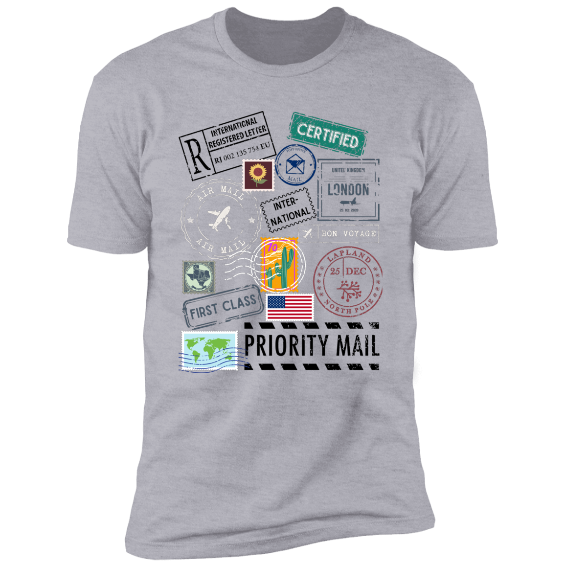 Postage Multi Premium Short Sleeve T-Shirt