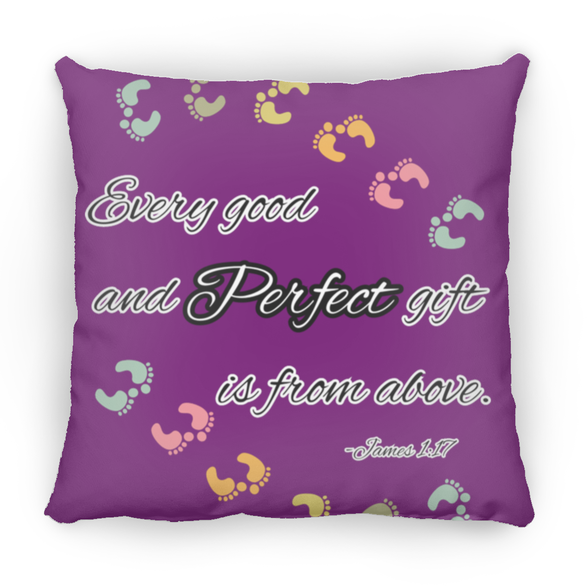 James 1:17 Large Square Pillow