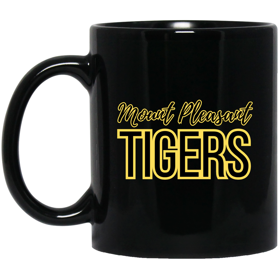 Mount Pleasant Tigers 1- 11 oz. Black Mug