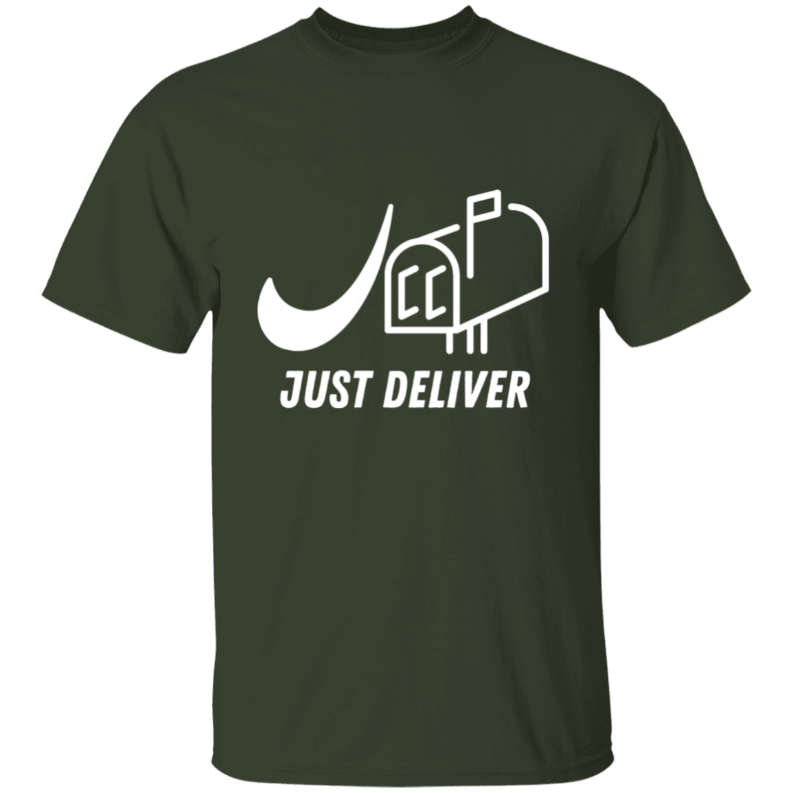 Just Deliver Mailbox White 5.3 oz. T-Shirt