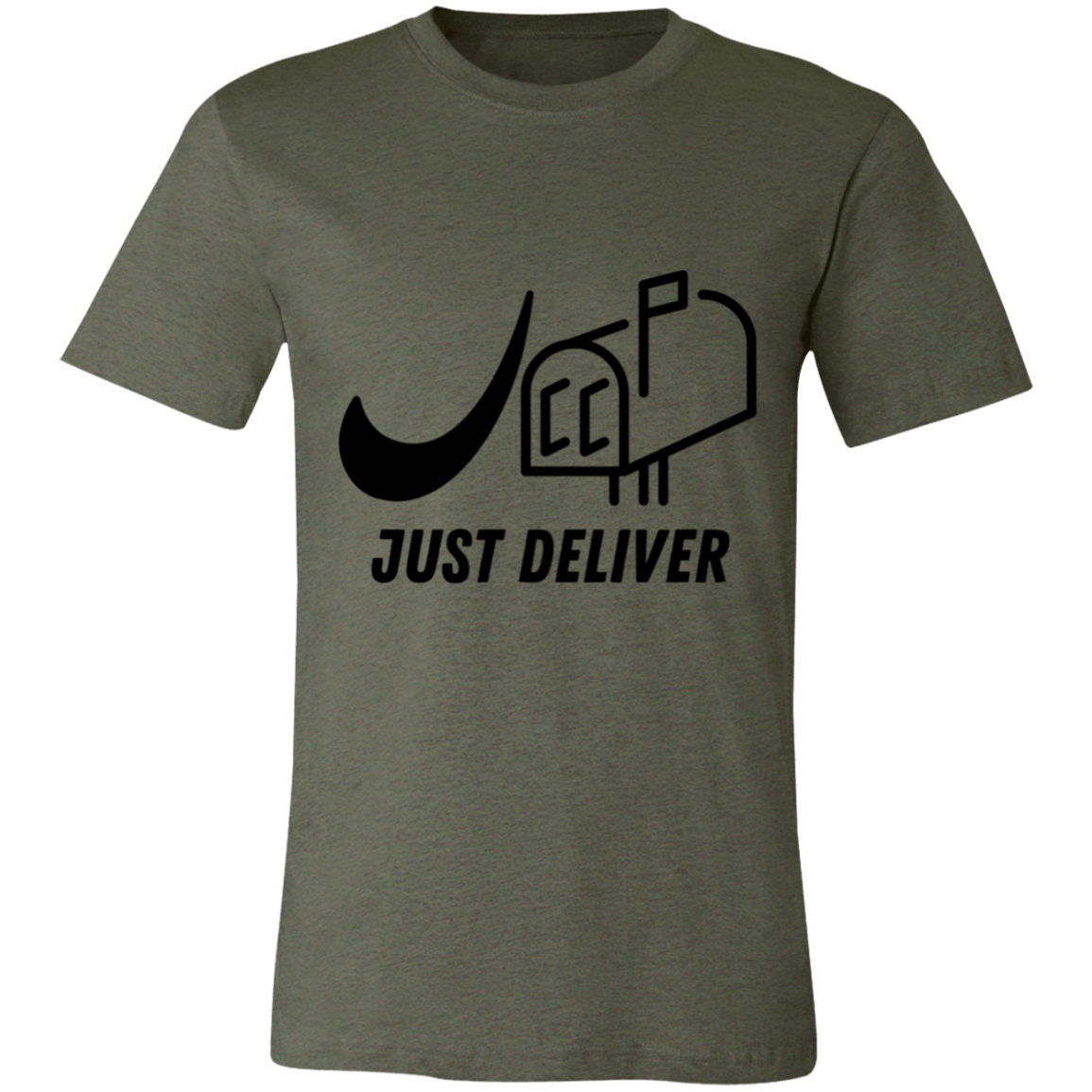 Just Deliver Mailbox Black Unisex Jersey Short-Sleeve T-Shirt