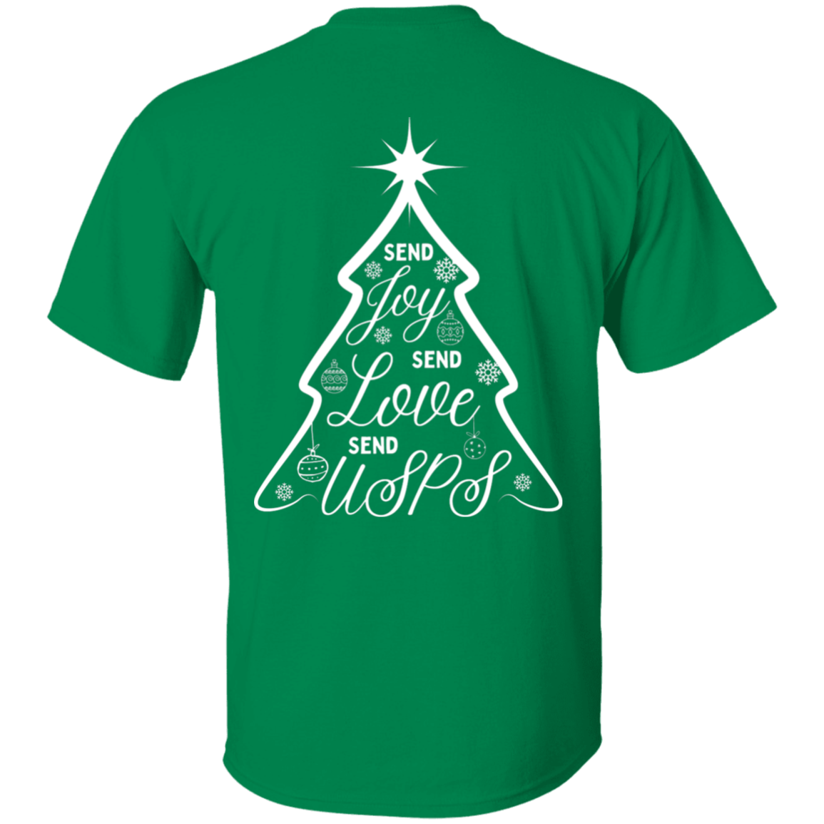 Send USPS XMas 5.3 oz. T-Shirt