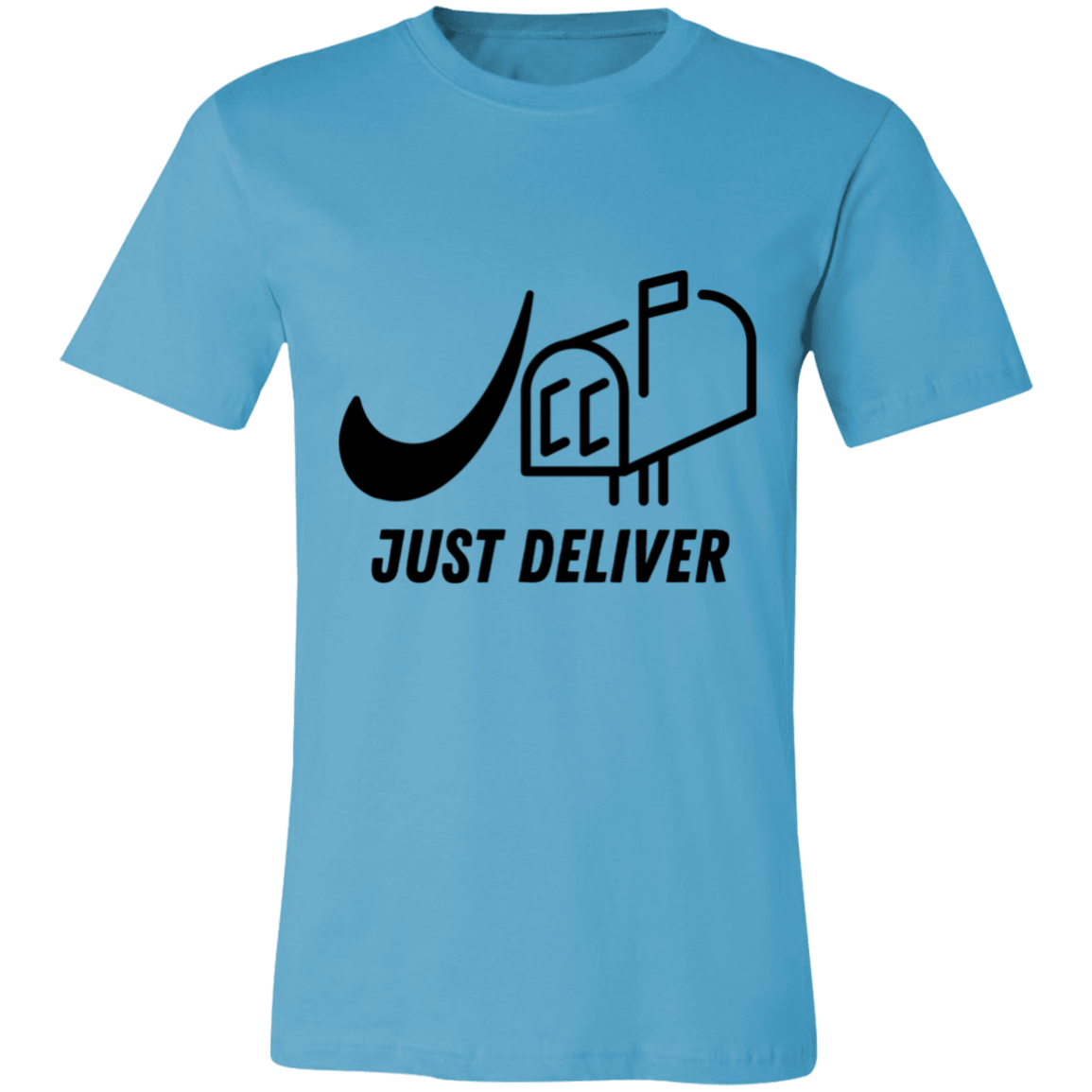 Just Deliver Mailbox Black Unisex Jersey Short-Sleeve T-Shirt