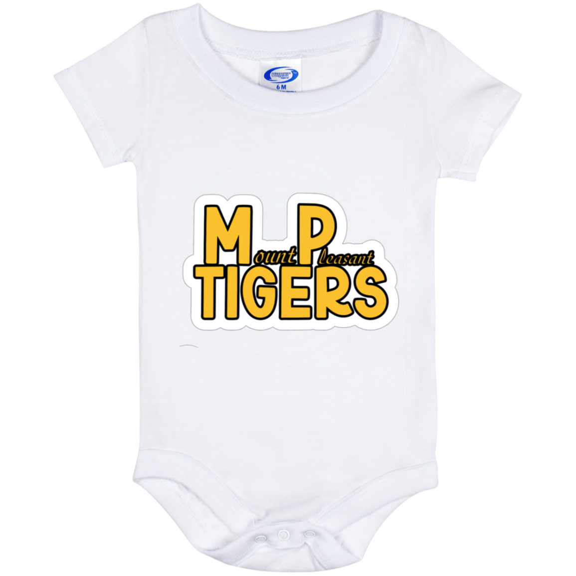 MP Tigers Gold & White- Baby Onesie 6 Month