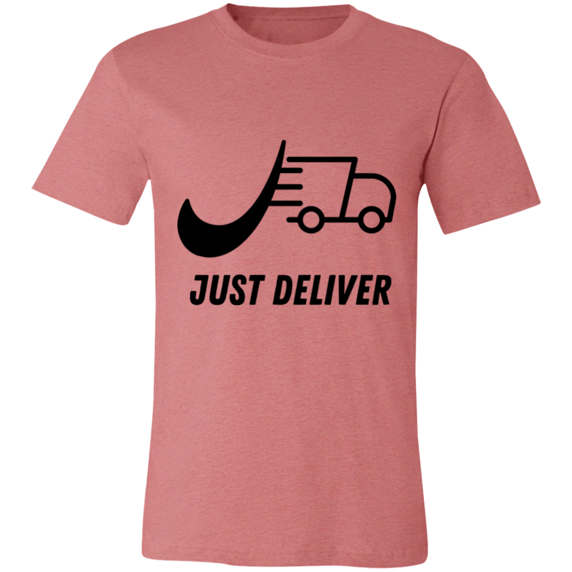 Just Deliver Truck Black Unisex Jersey Short-Sleeve T-Shirt
