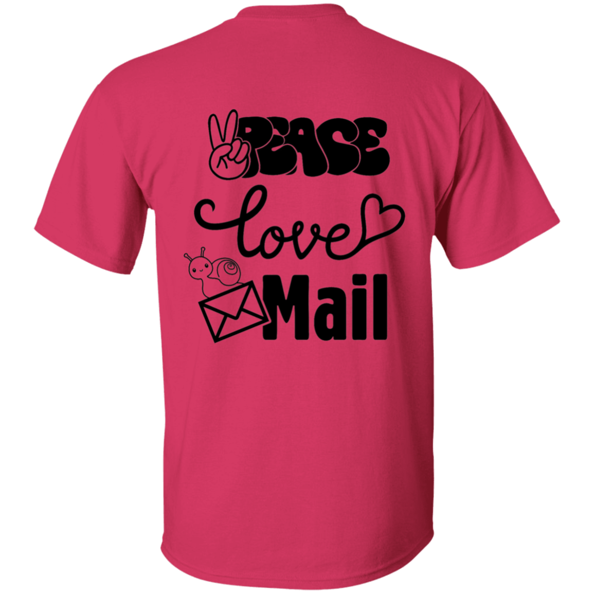 Peace Love Mail 1 B- 5.3 oz. T-Shirt