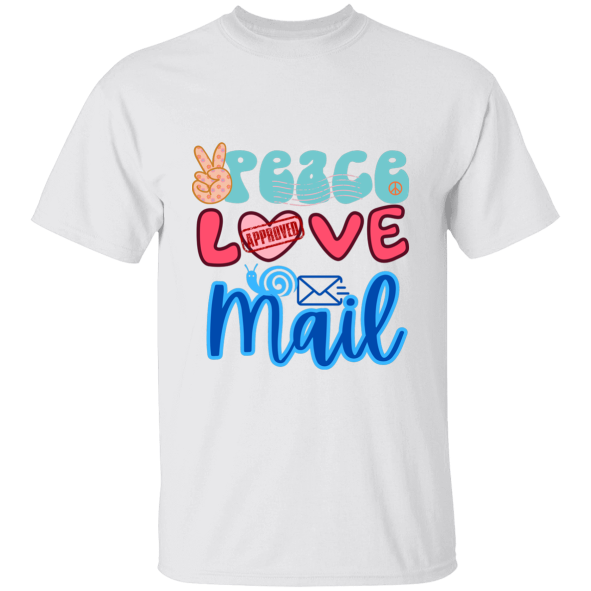 Peace Love Mail 2C- 5.3 oz. T-Shirt