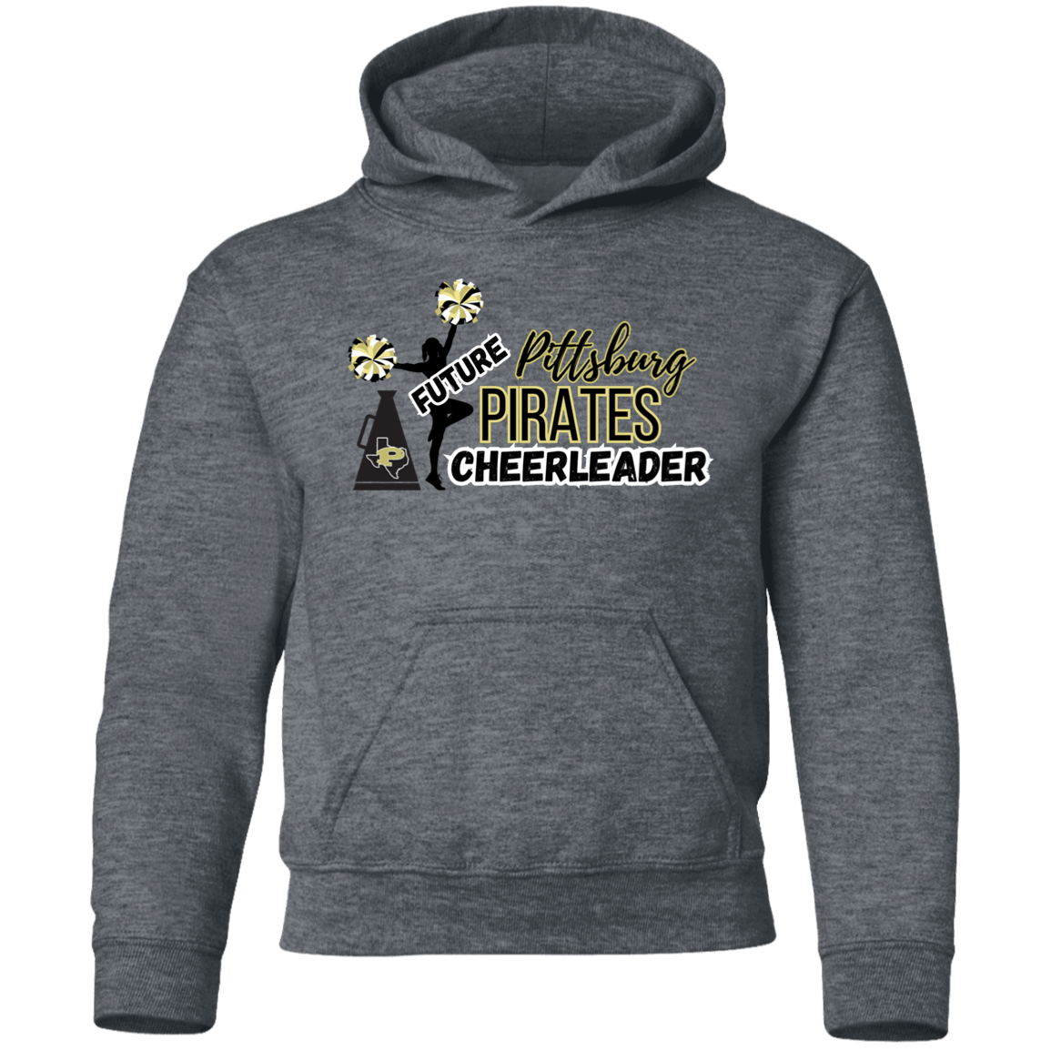 Future Pitt Pirate Cheerleader Youth Pullover Hoodie
