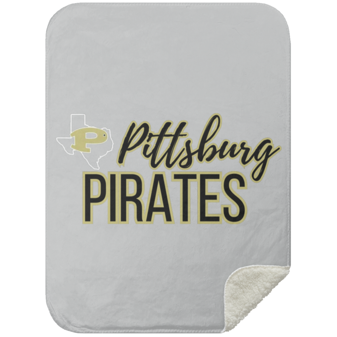 Pittsburg Pirates Mink Sherpa Blanket 30x40