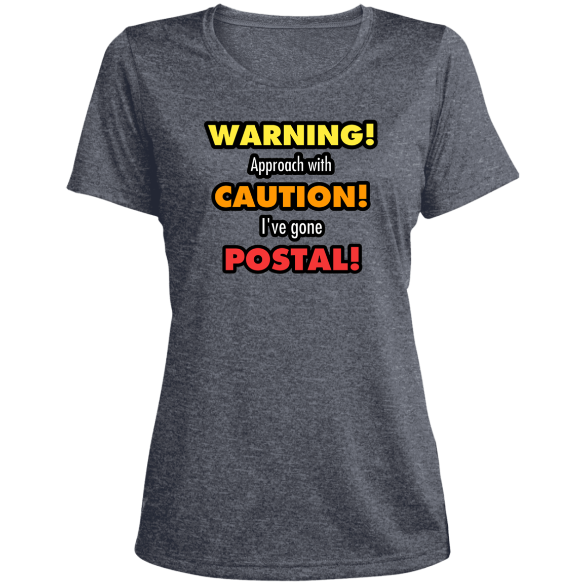 Gone Postal Ladies' Heather Scoop Neck Performance Tee