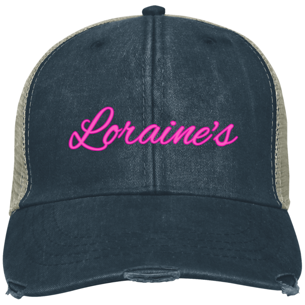 Loraine's Bright Pink Embroidered Ollie Cap