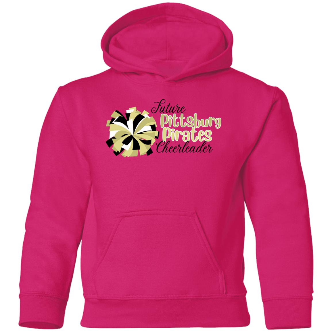 Future Pitt Pirate Cheer Pom Youth Pullover Hoodie
