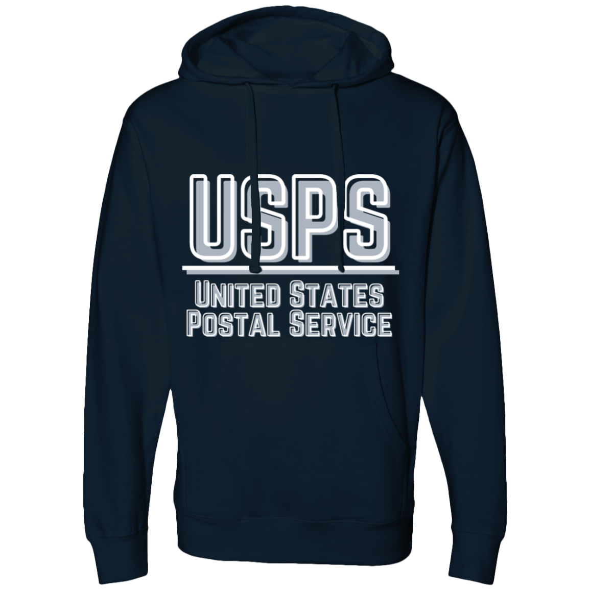 USPS Gray&White- Midweight Hooded Sweatshirt