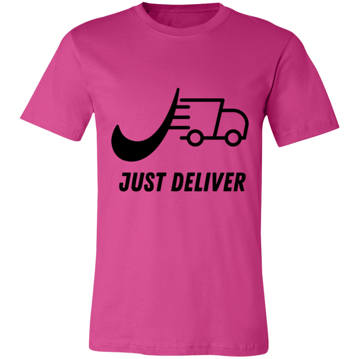 Just Deliver Truck Black Unisex Jersey Short-Sleeve T-Shirt