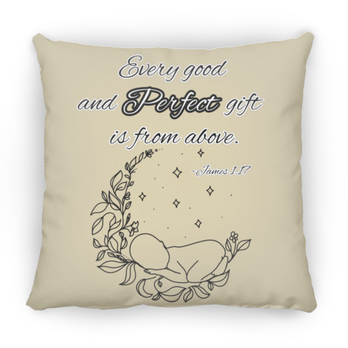 James 1:17 Large Square Pillow