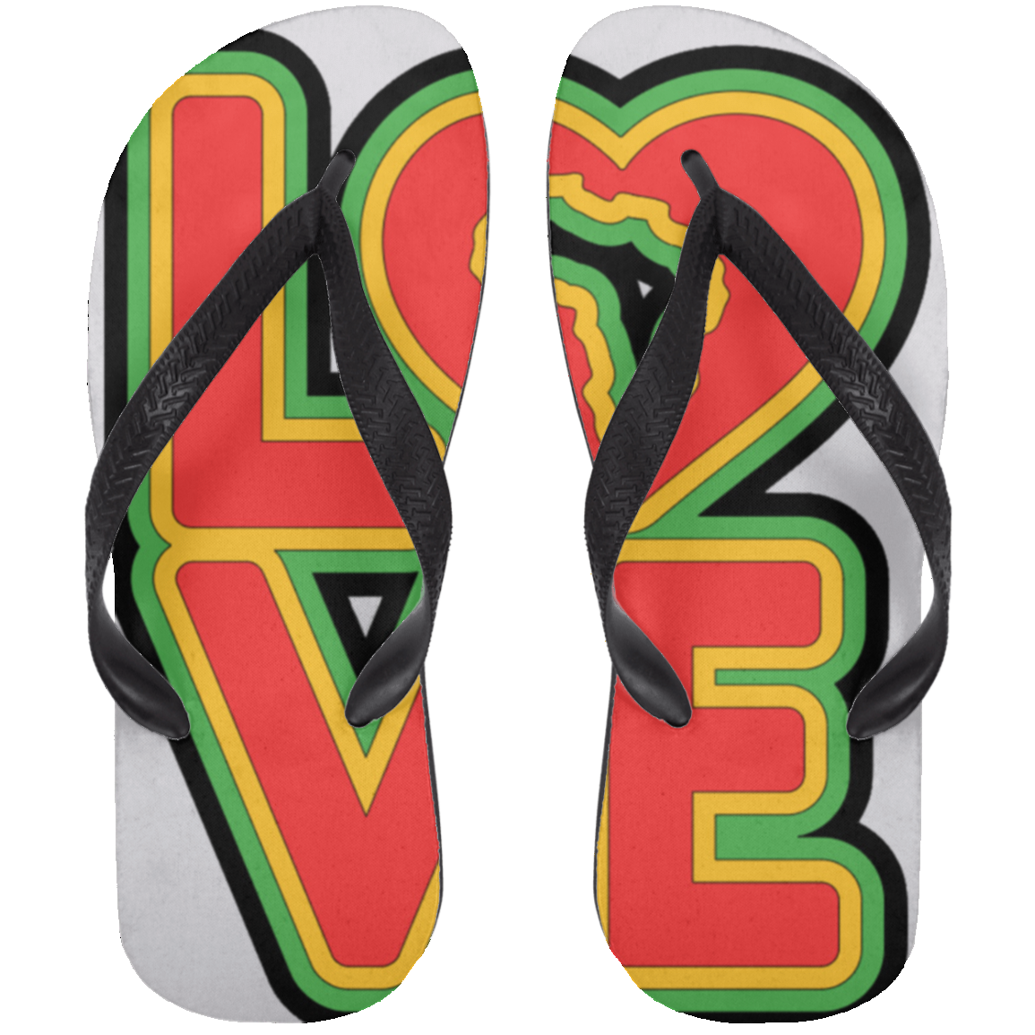 RYGB LOVE Adult Flip Flops