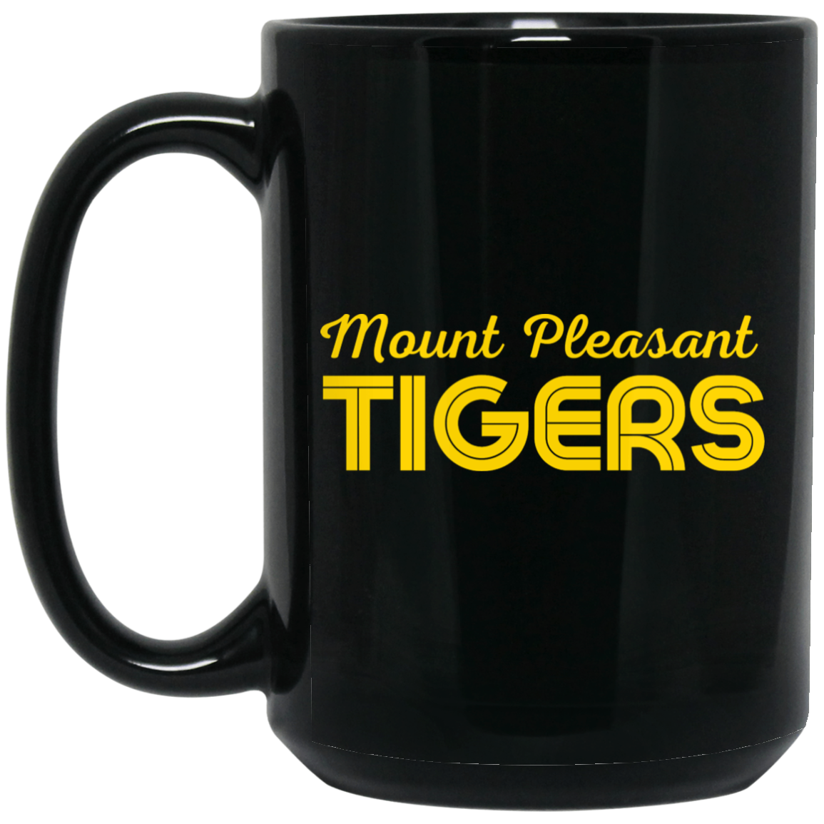 Mount Pleasant Tigers 15 oz. Black Mug