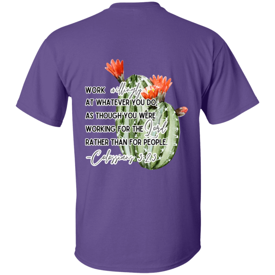 Colossians 3:23 red 5.3 oz. T-Shirt