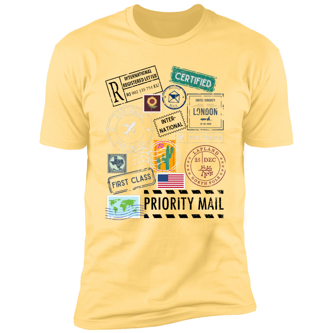 Postage Multi Premium Short Sleeve T-Shirt