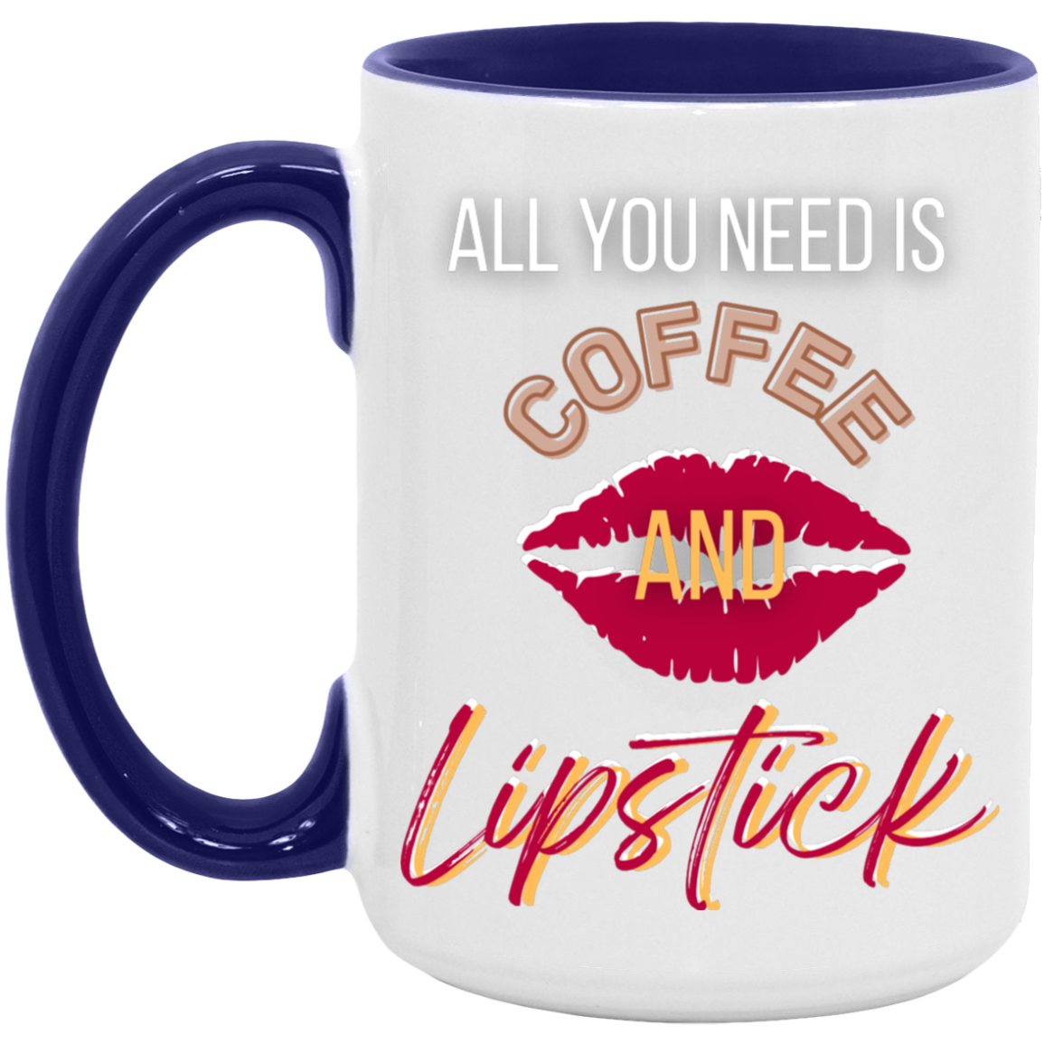 Coffee & Lipstick 15oz. Accent Mug