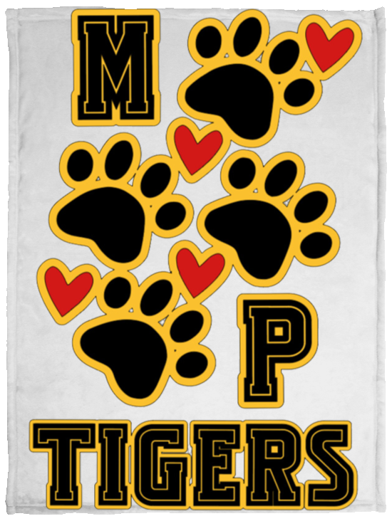 MP Tigers Heart & Sole Cozy Plush Fleece Blanket - 30x40