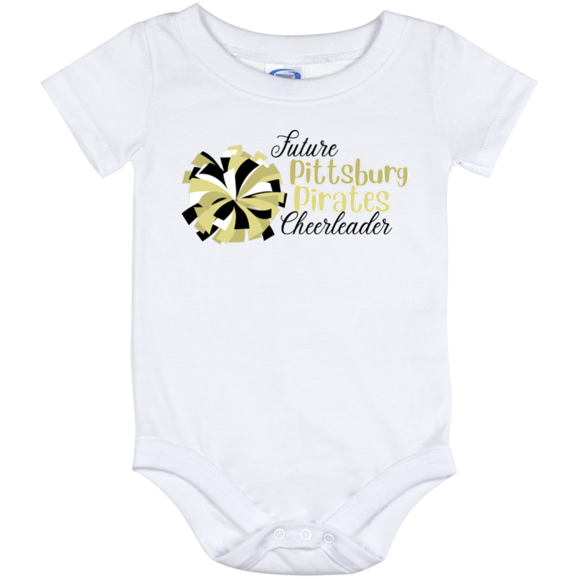 Future Pitt Pirate Cheer Pom Baby Onesie 12 Month