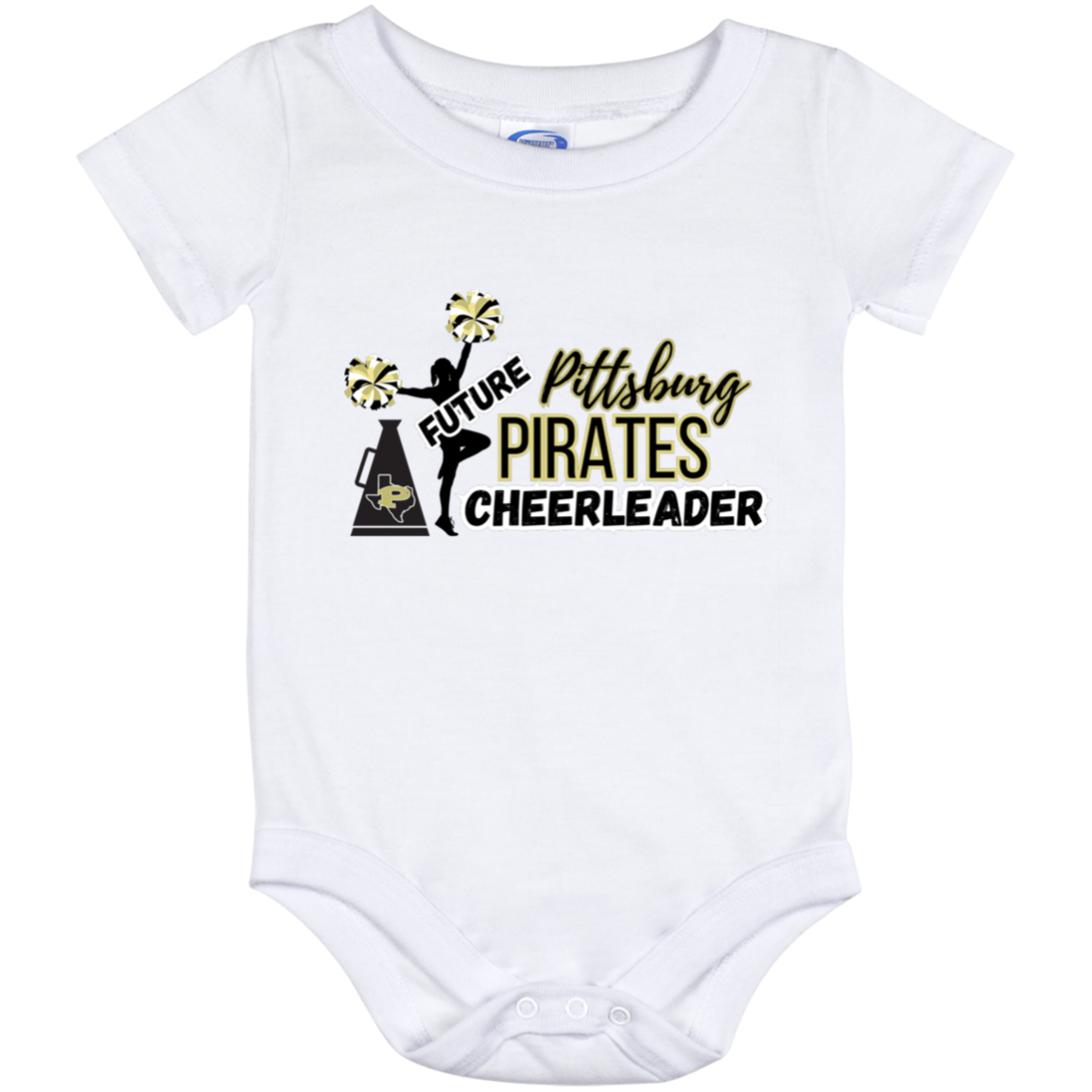 Future Pitt Pirate Cheerleader Baby Onesie 12 Month