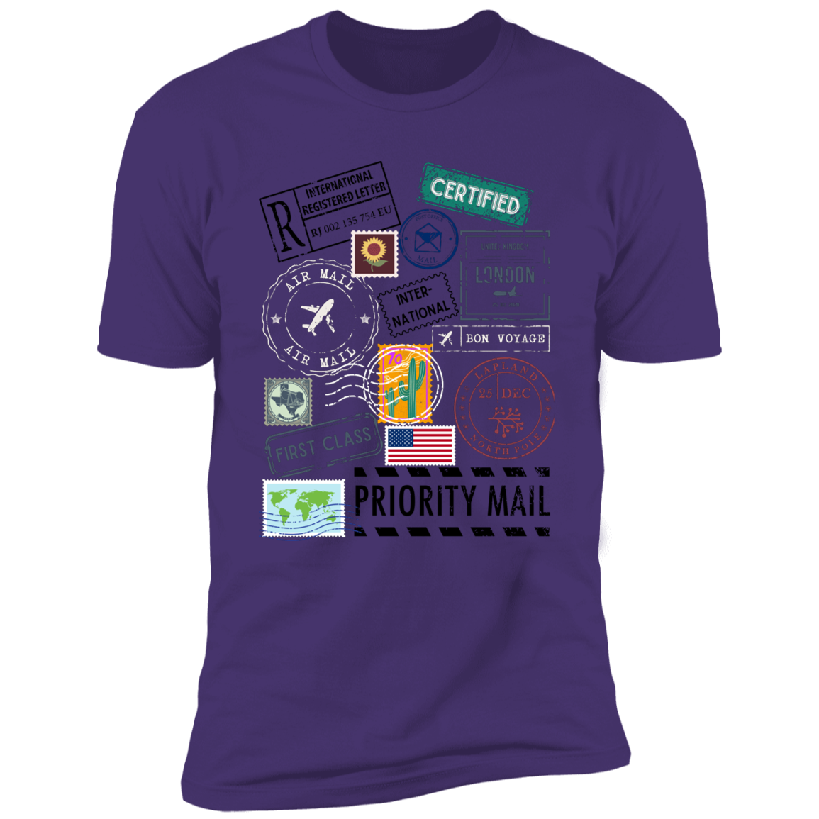 Postage Multi Premium Short Sleeve T-Shirt