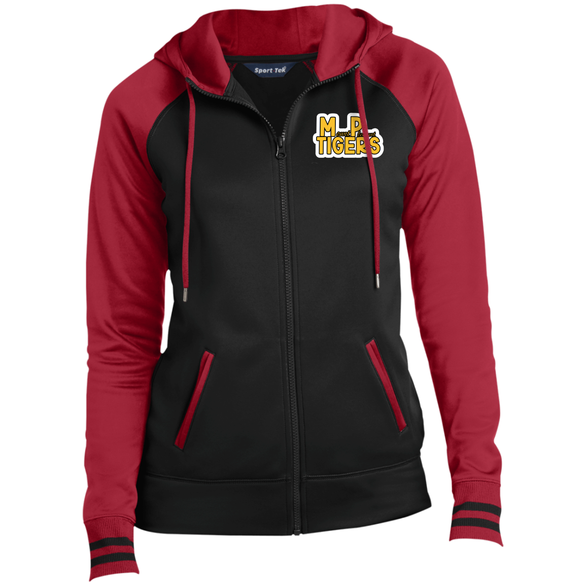 MP Tiger Gold & White- Ladies' Sport-Wick® Full-Zip Hooded Jacket