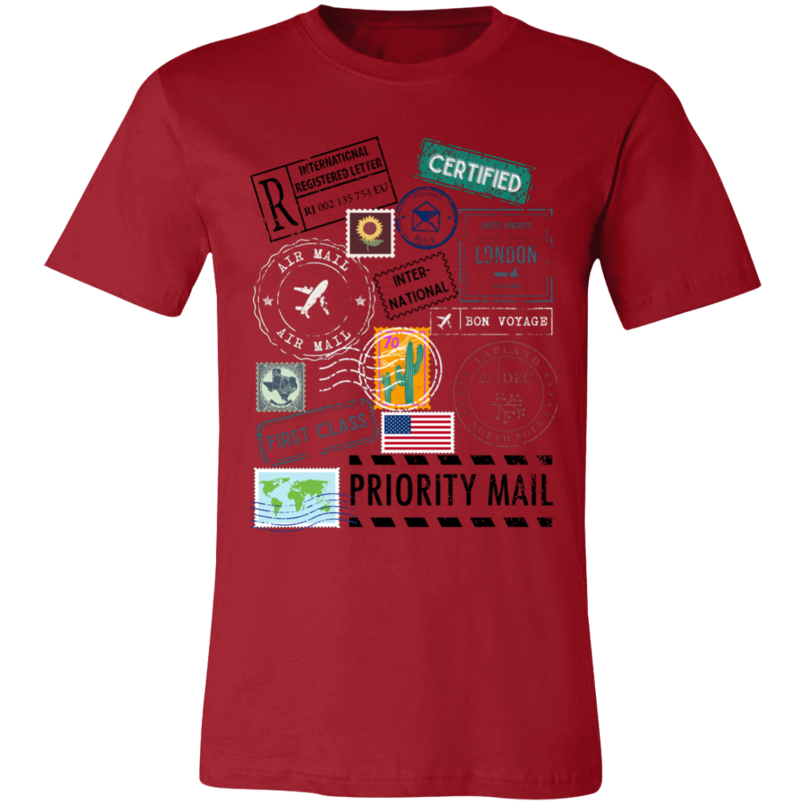 Postage Multi Unisex Jersey Short-Sleeve T-Shirt