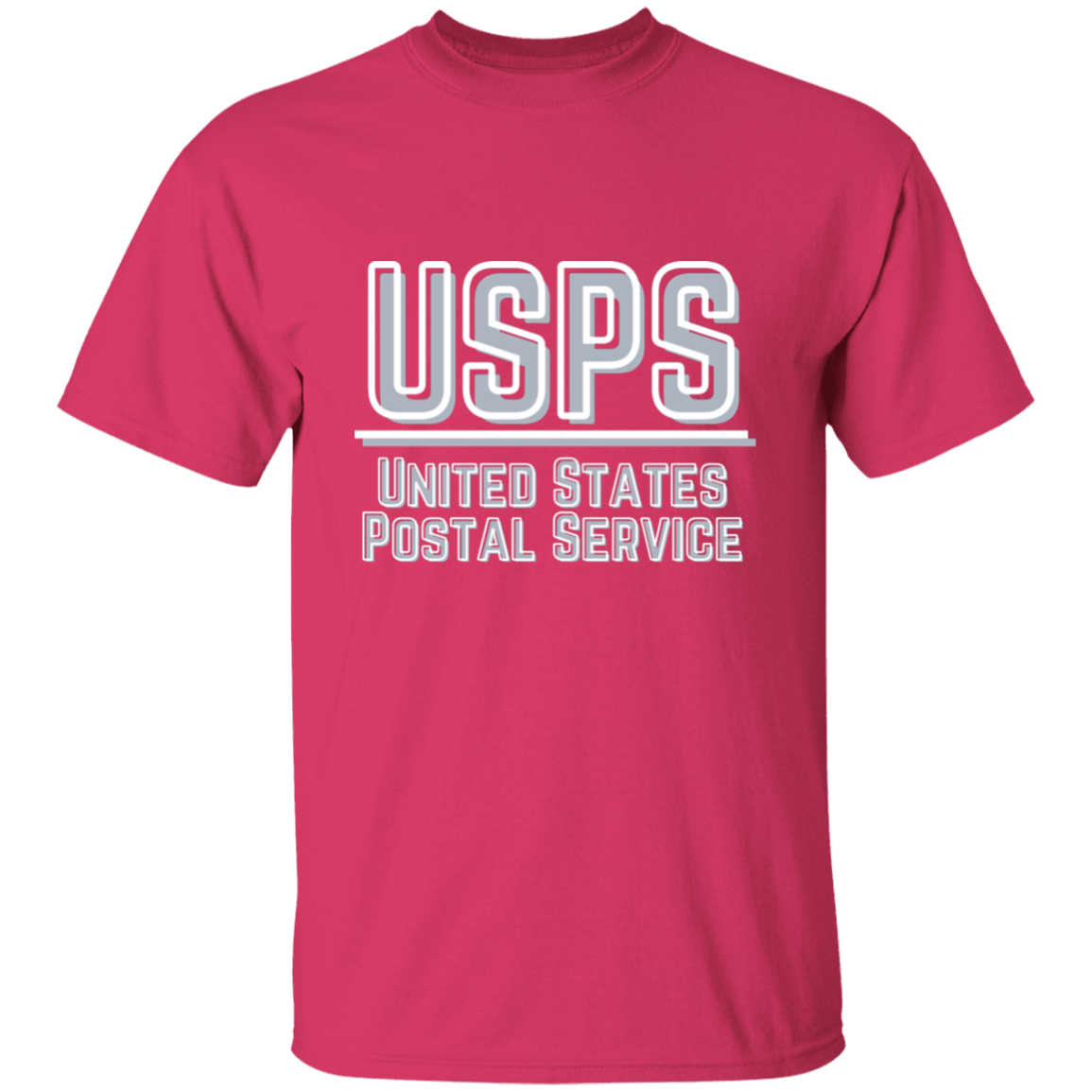 USPS Grey&White- 5.3 oz. T-Shirt