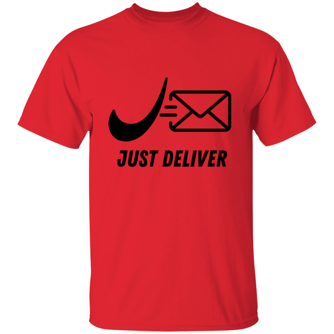 Just Deliver Envelope Black 5.3 oz. T-Shirt