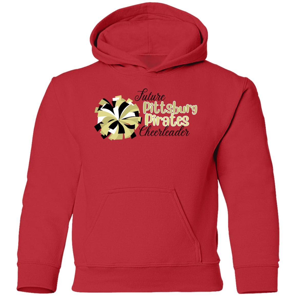 Future Pitt Pirate Cheer Pom Youth Pullover Hoodie