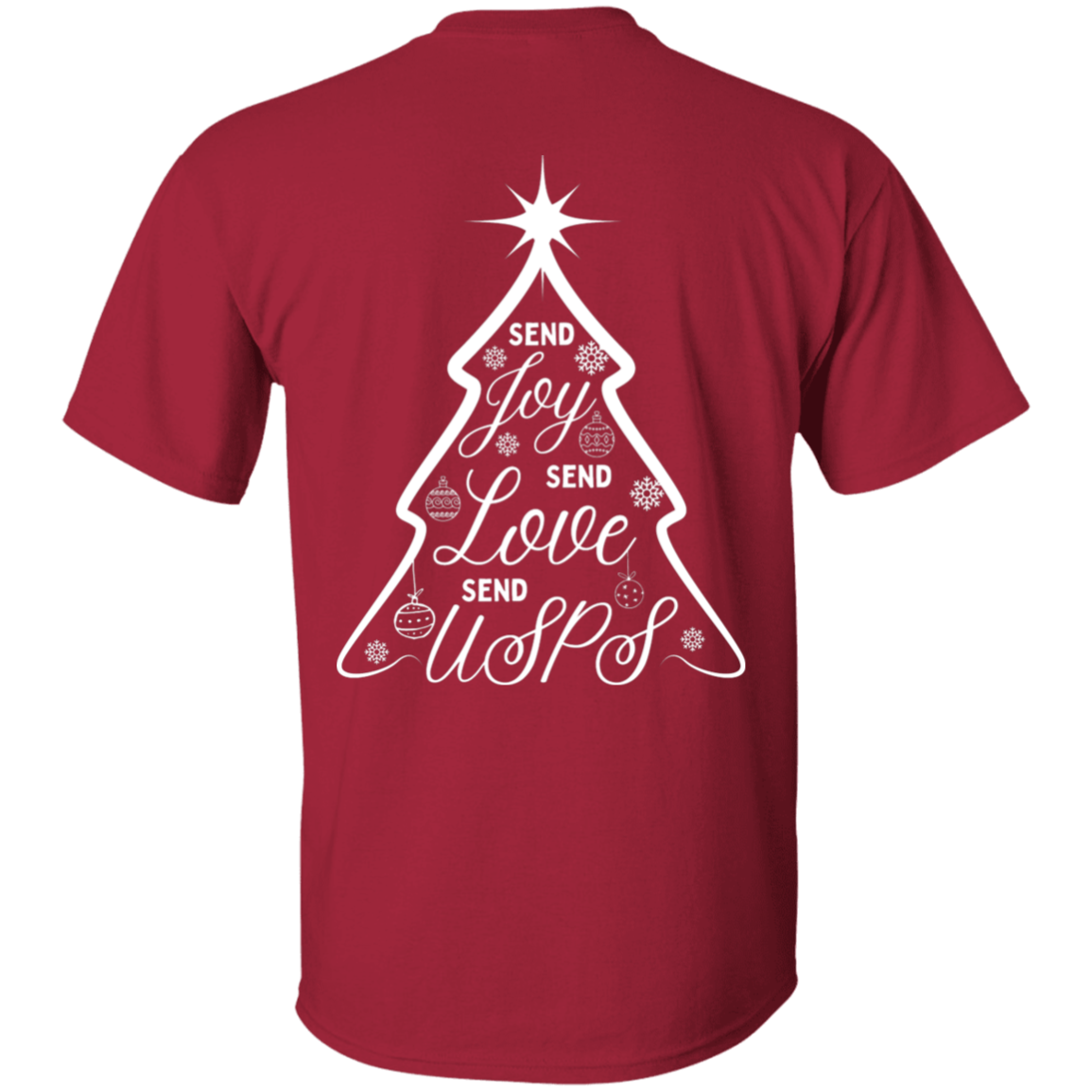 Send USPS XMas 5.3 oz. T-Shirt