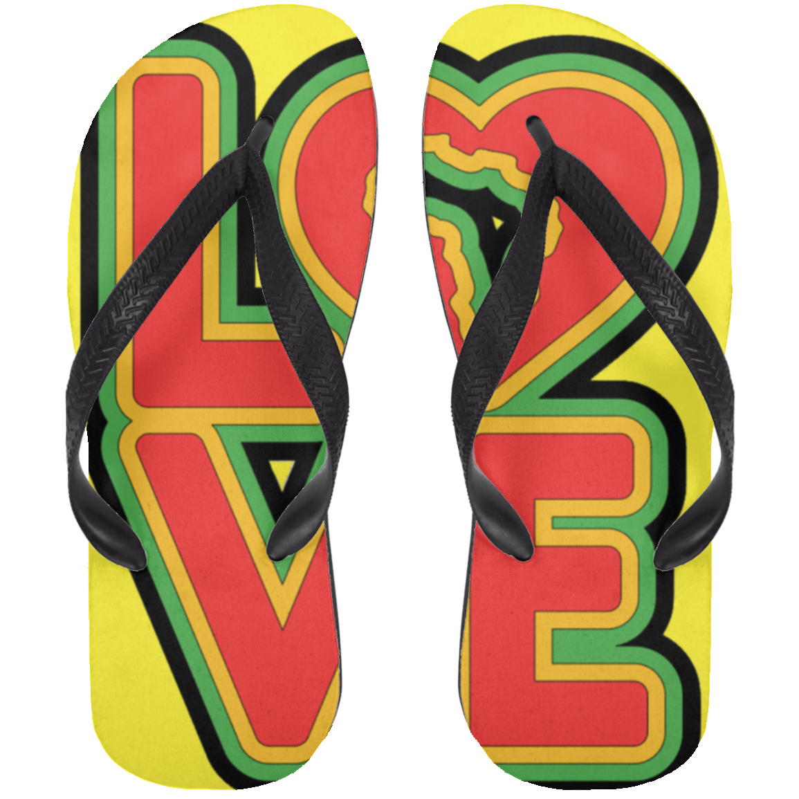 RYGB LOVE Adult Flip Flops