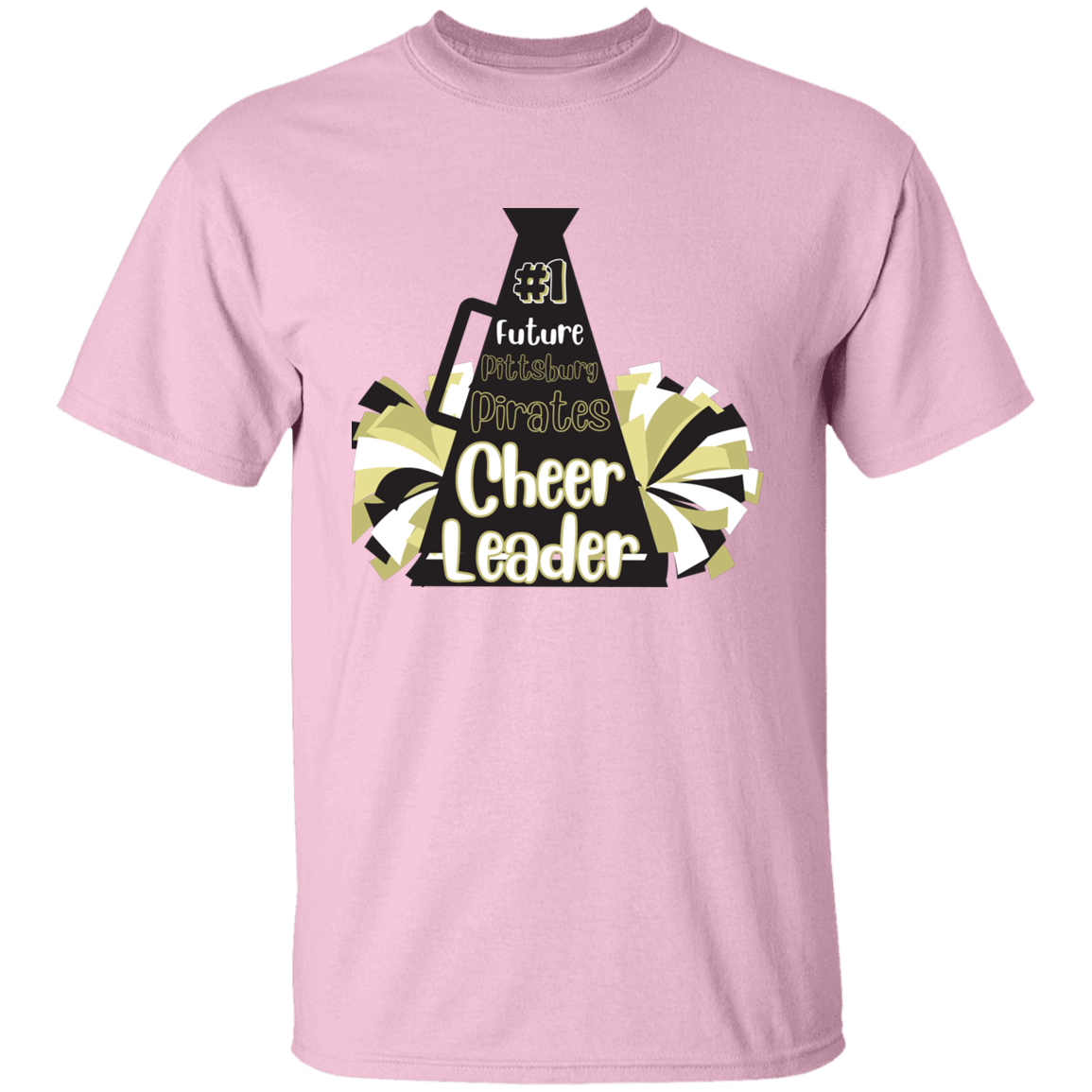 Future Pitt Pirate Cheer Megaphone Youth 5.3 oz 100% Cotton T-Shirt