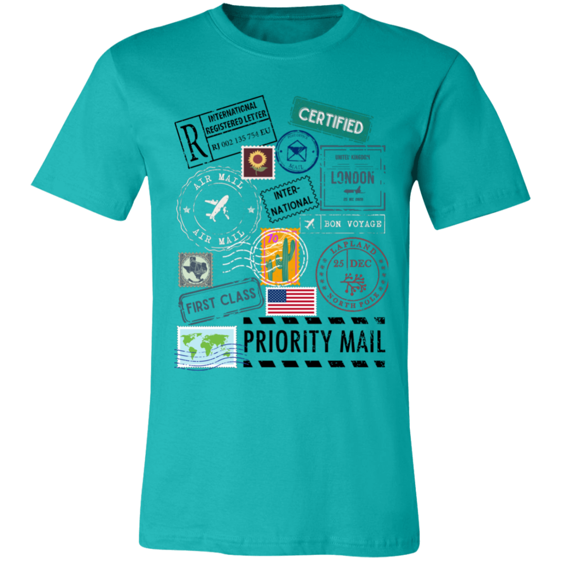Postage Multi Unisex Jersey Short-Sleeve T-Shirt