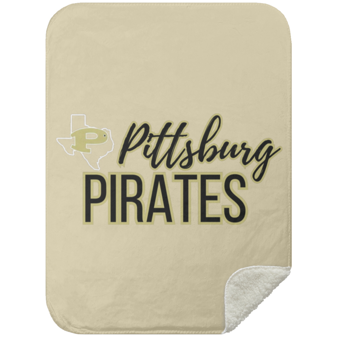 Pittsburg Pirates Mink Sherpa Blanket 30x40