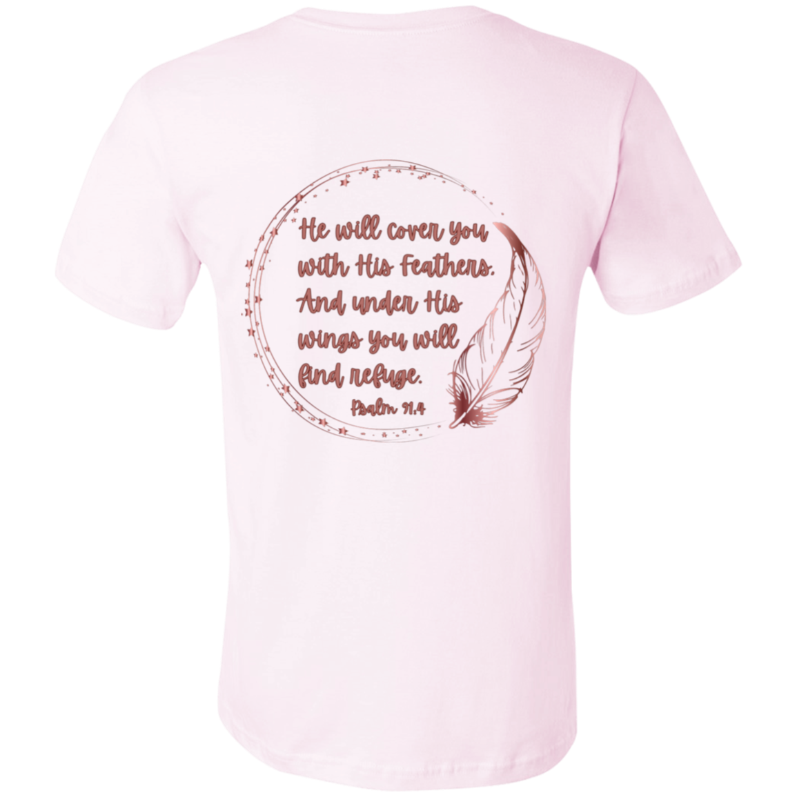 Psalm 91:4 Mauve Unisex Jersey Short-Sleeve T-Shirt