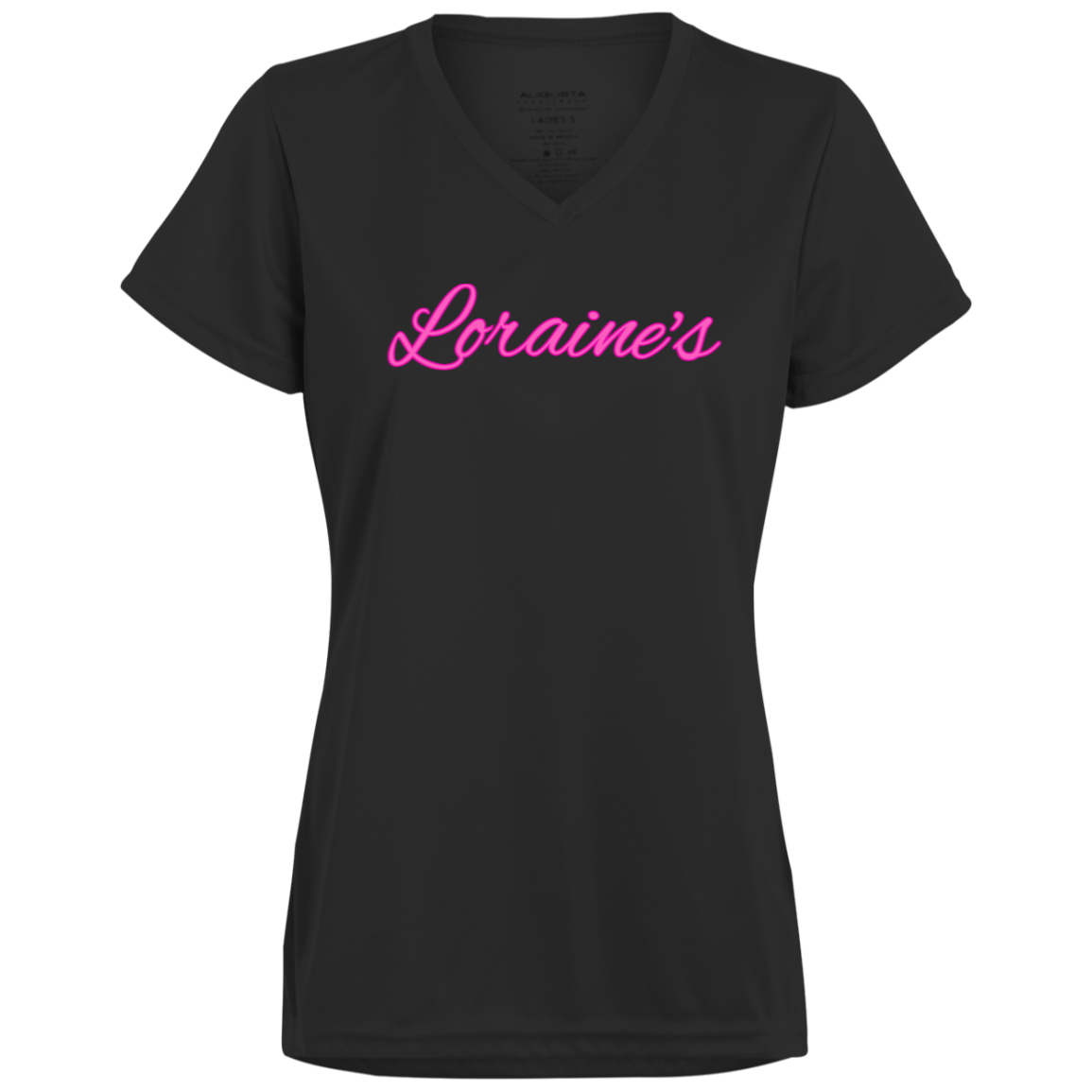 Loraine's Pink Ladies’ Moisture-Wicking V-Neck Tee