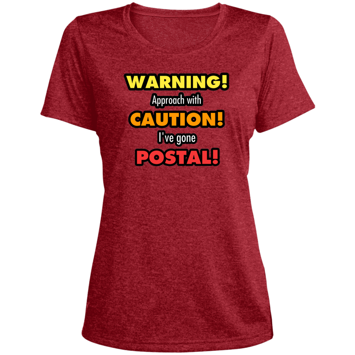 Gone Postal Ladies' Heather Scoop Neck Performance Tee