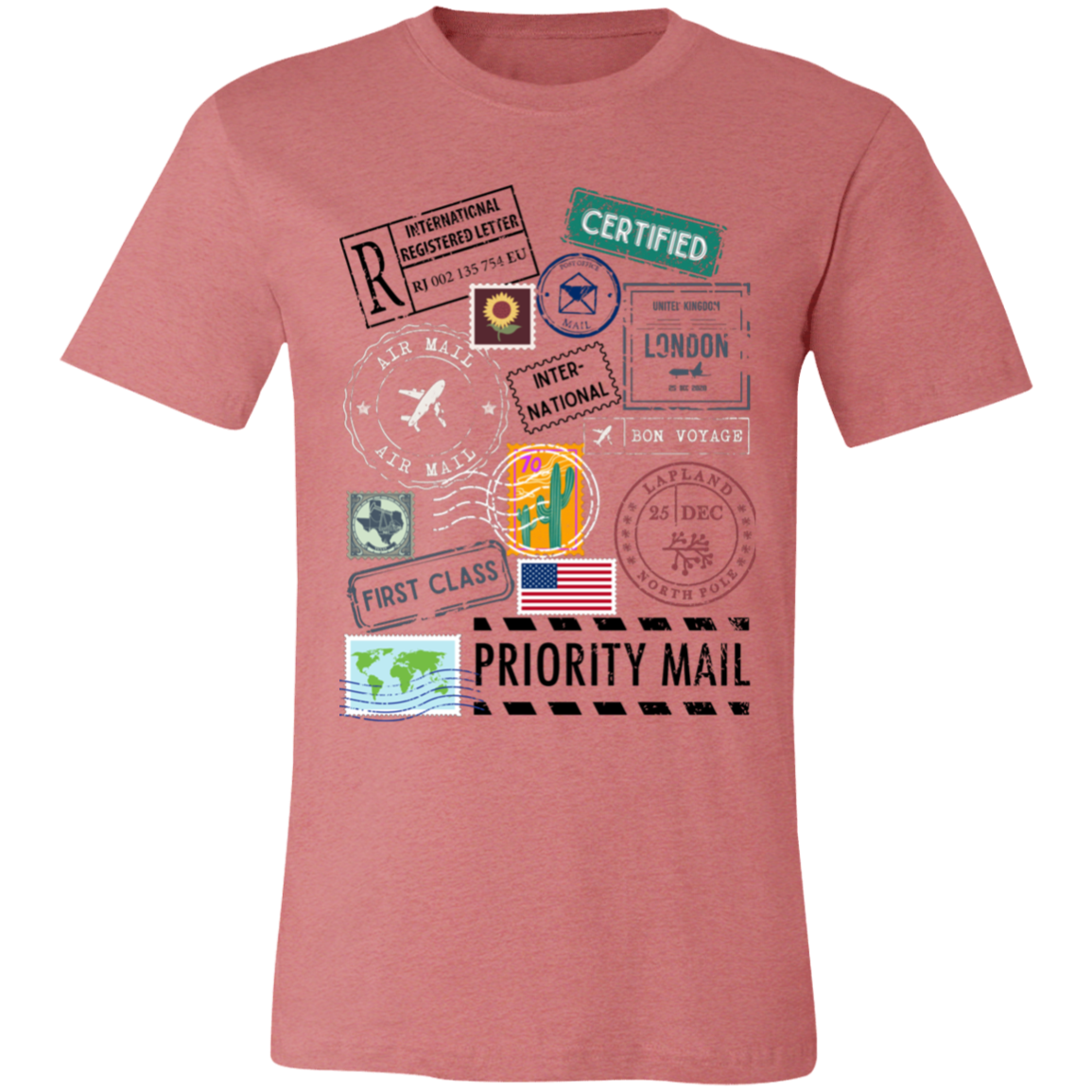 Postage Multi Unisex Jersey Short-Sleeve T-Shirt