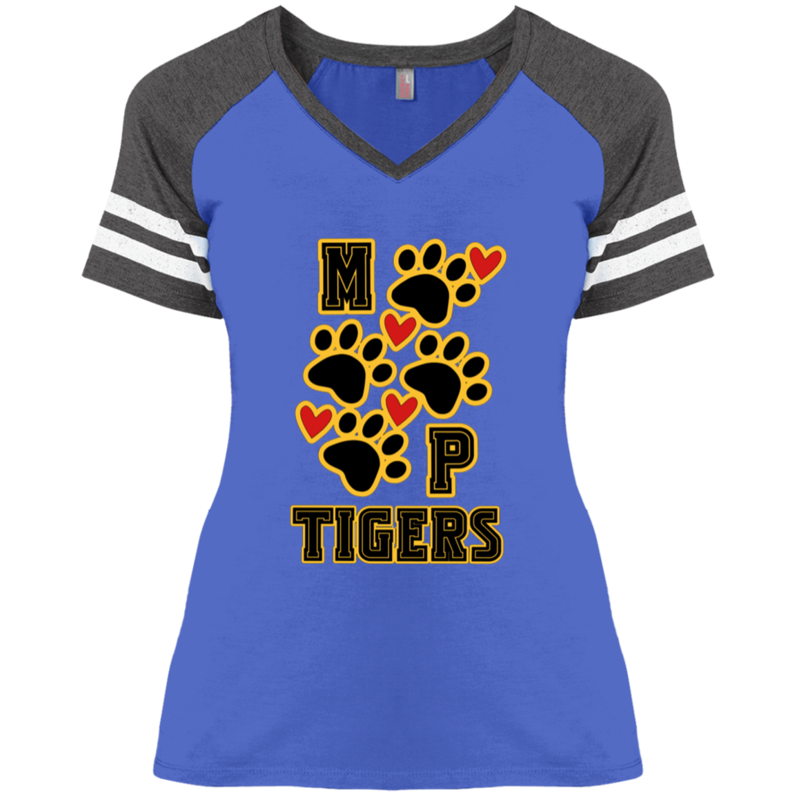 MP Tigers Heart & Sole- Ladies' Game V-Neck T-Shirt