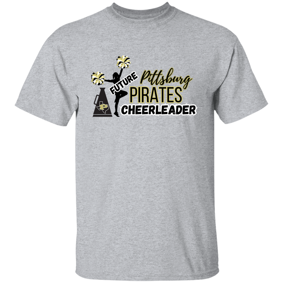 Future Pitt Pirate Cheerleader Youth 5.3 oz 100% Cotton T-Shirt