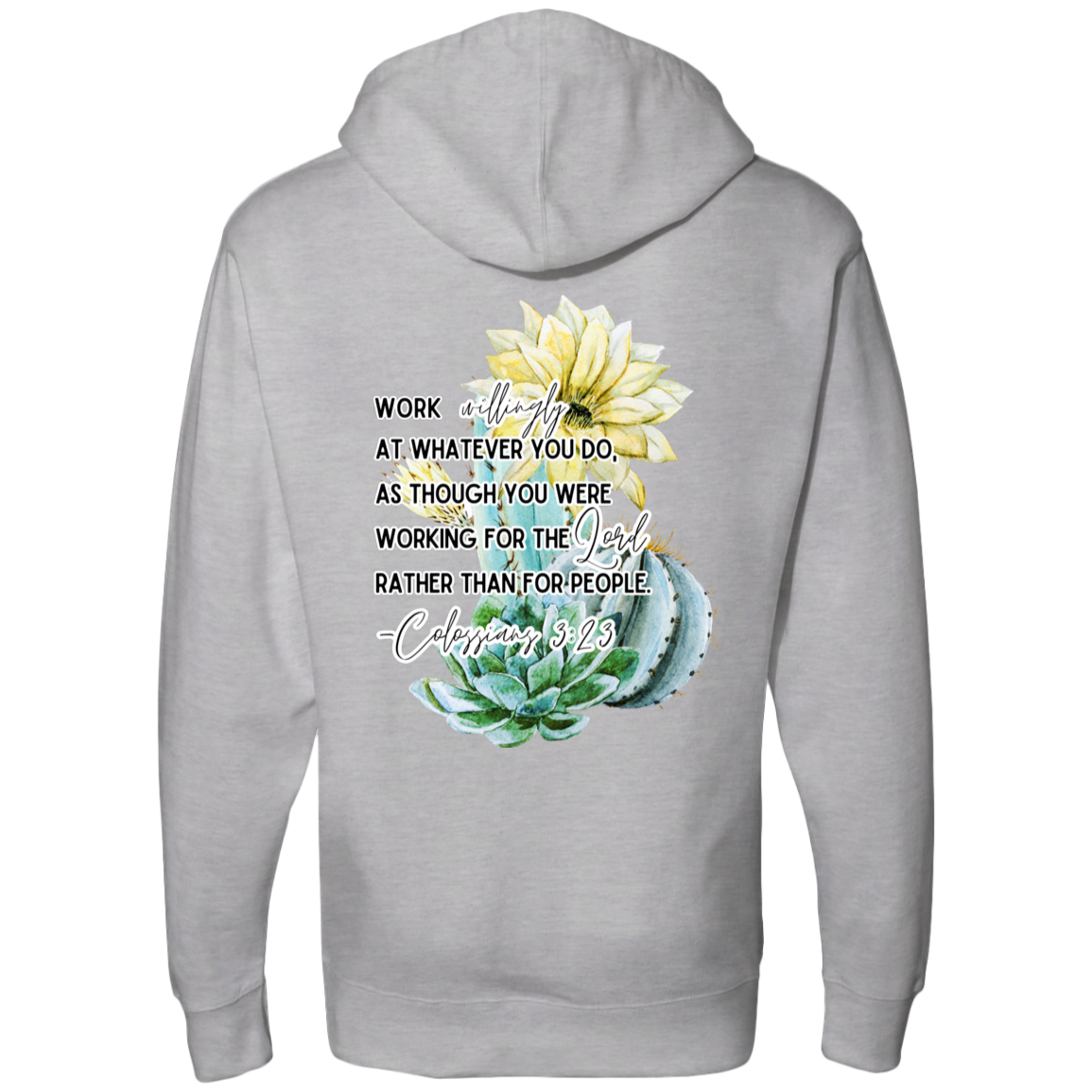 Colossians 3:23 yellow Midweight Hooded Sweatshirt