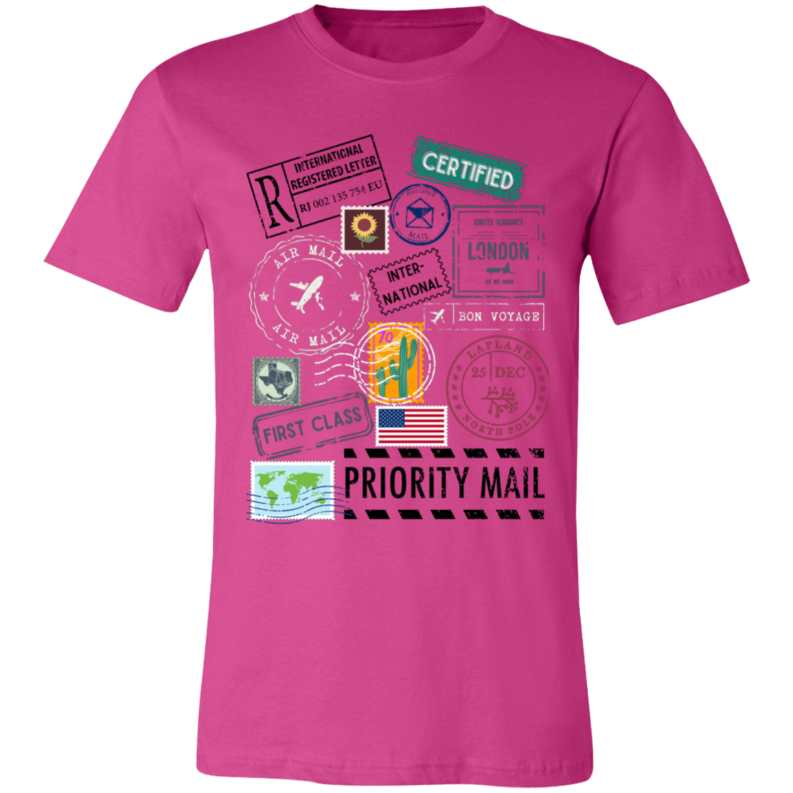 Postage Multi Unisex Jersey Short-Sleeve T-Shirt