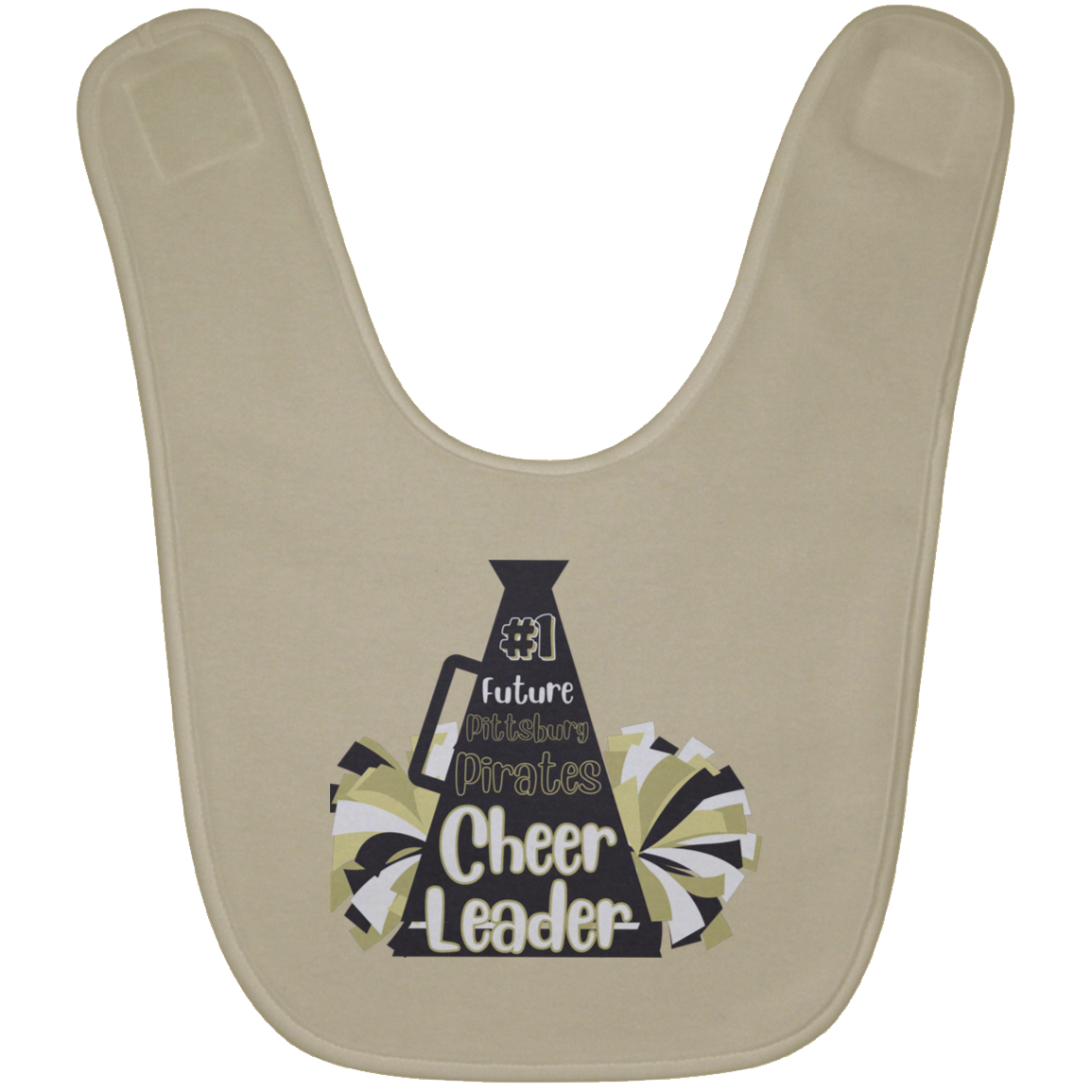 Future Pitt Pirate Cheer Megaphone Baby Bib