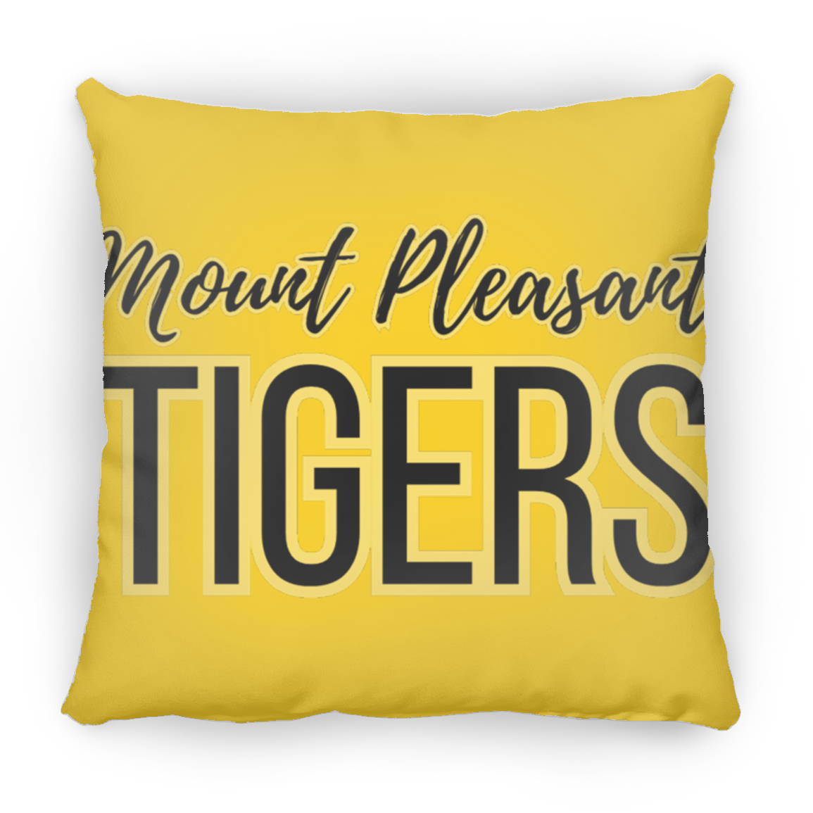 MP Tigers Gold and Black Large Square Pillow